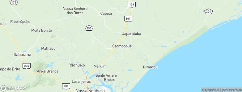 Carmópolis, Brazil Map