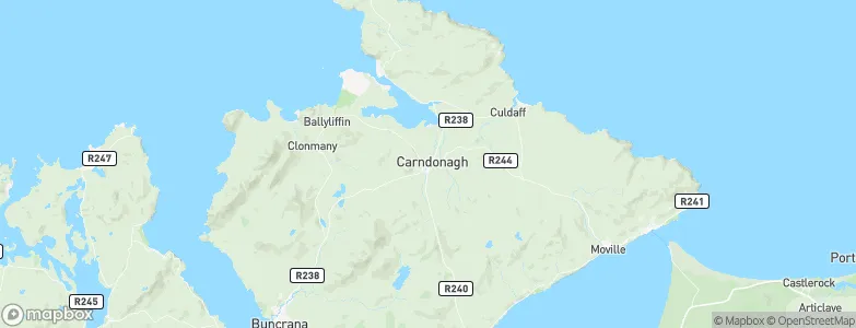 Carndonagh, Ireland Map