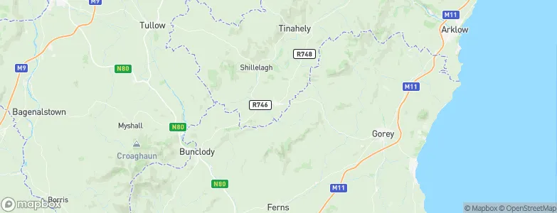 Carnew, Ireland Map