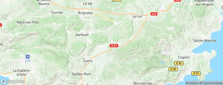 Carnoules, France Map