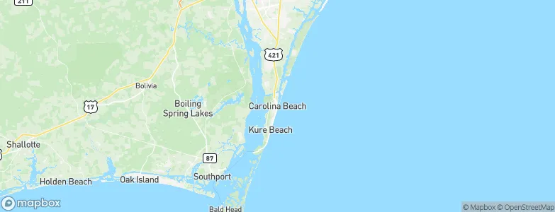 Carolina Beach, United States Map