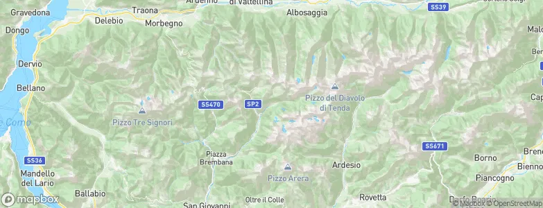 Carona, Italy Map