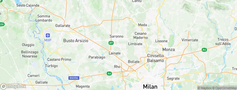 Caronno Pertusella, Italy Map