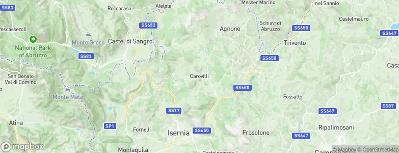 Carovilli, Italy Map