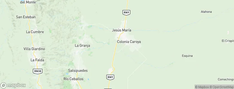 Caroya, Argentina Map