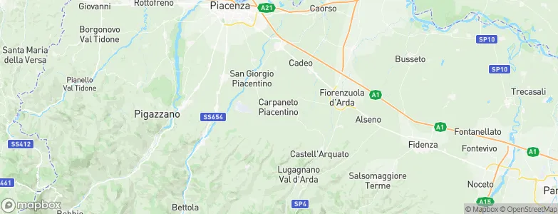 Carpaneto Piacentino, Italy Map