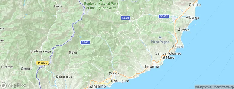 Carpasio, Italy Map