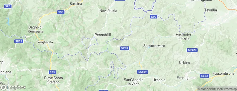 Carpegna, Italy Map