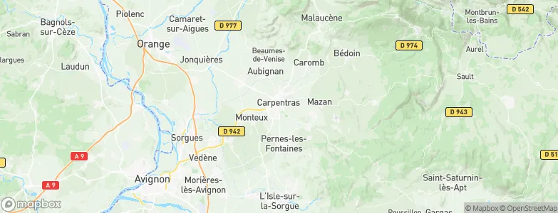Carpentras, France Map