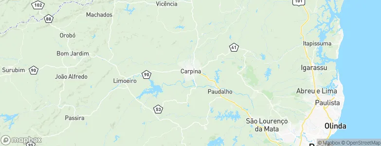 Carpina, Brazil Map