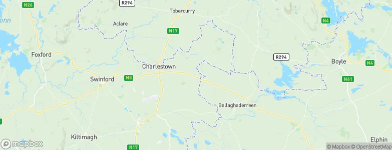 Carracastle, Ireland Map