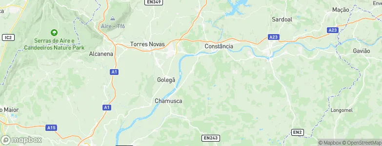 Carregueira, Portugal Map