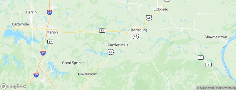 Carrier Mills, United States Map