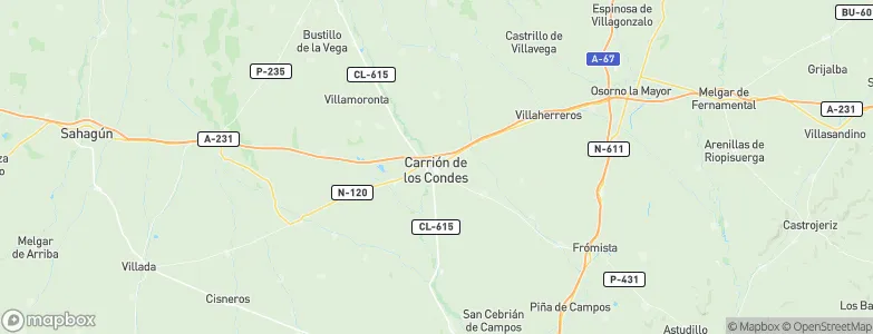 Carrión de los Condes, Spain Map