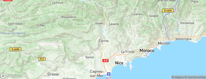 Carros, France Map