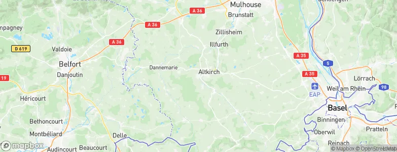 Carspach, France Map
