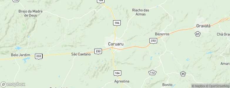 Caruaru, Brazil Map