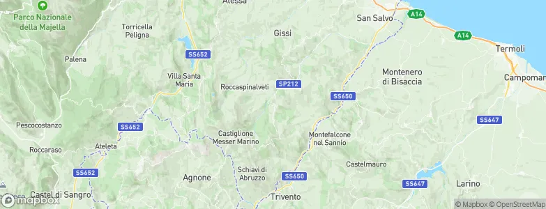 Carunchio, Italy Map