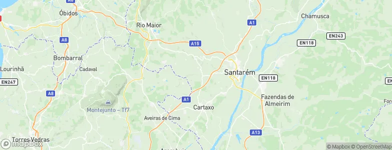 Casais de Santa Maria de Almoster, Portugal Map