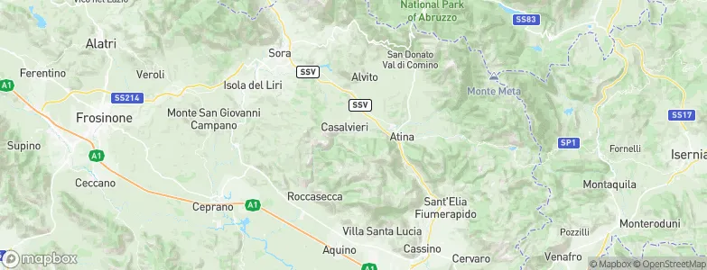 Casalattico, Italy Map