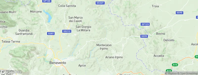 Casalbore, Italy Map