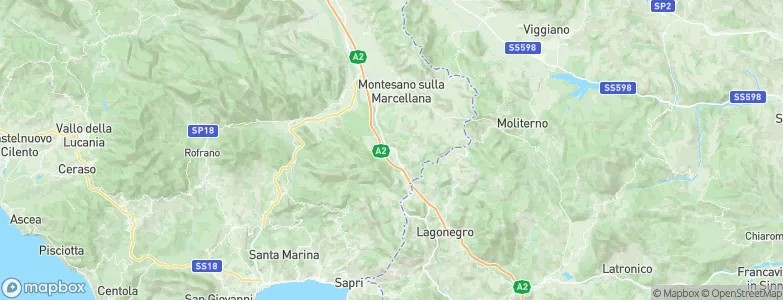 Casalbuono, Italy Map