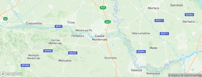 Casale Monferrato, Italy Map