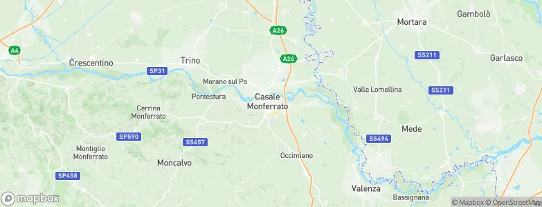 Casale Monferrato, Italy Map