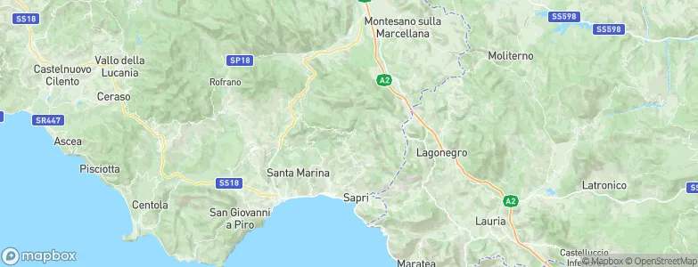Casaletto Spartano, Italy Map