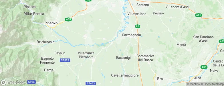 Casalgrasso, Italy Map
