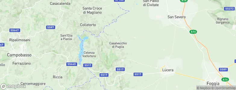 Casalvecchio di Puglia, Italy Map
