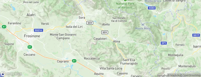 Casalvieri, Italy Map