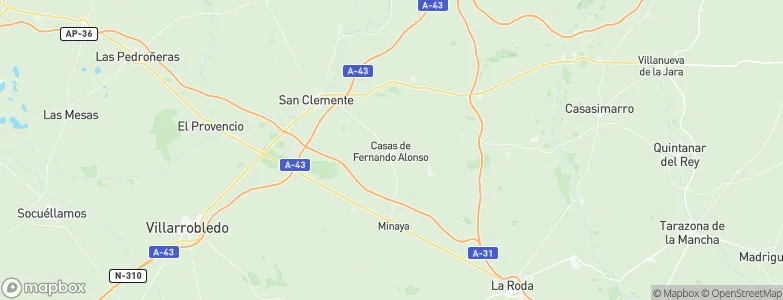 Casas de Fernando Alonso, Spain Map