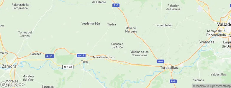 Casasola de Arión, Spain Map