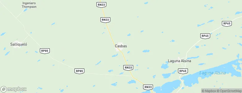 Casbas, Argentina Map
