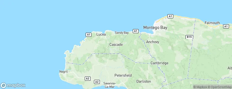 Cascade, Jamaica Map