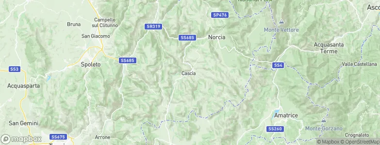 Cascia, Italy Map