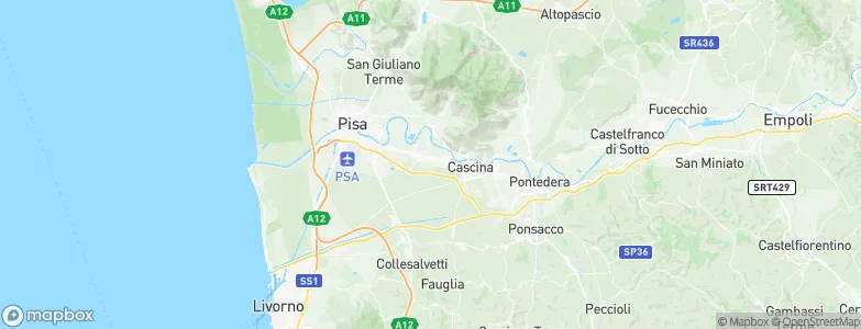 Cascina, Italy Map