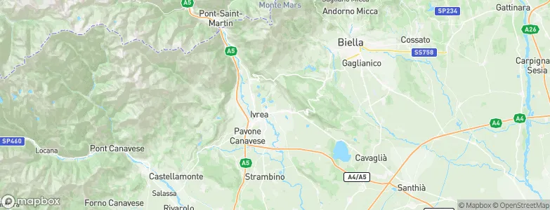 Cascinette d'Ivrea, Italy Map