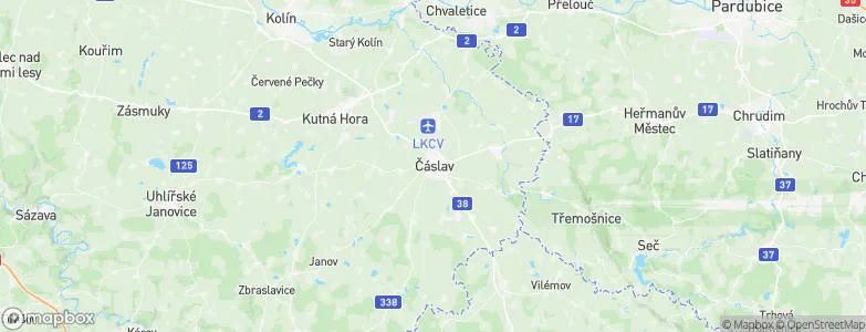 Čáslav, Czechia Map