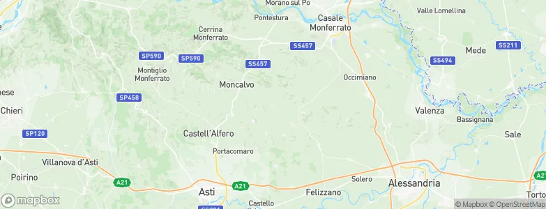 Casorzo, Italy Map