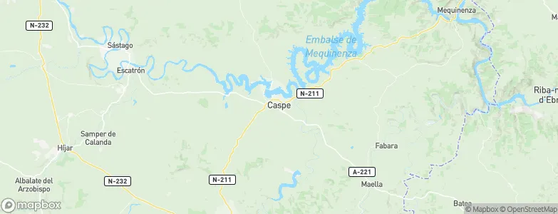 Caspe, Spain Map