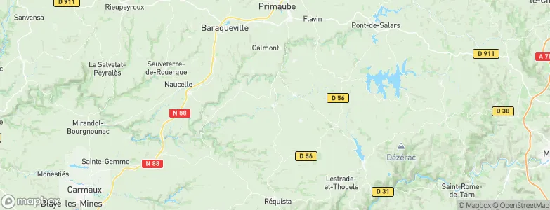 Cassagnes-Bégonhès, France Map