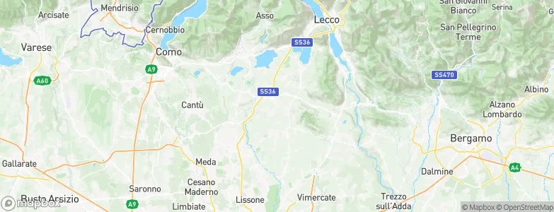 Cassago Brianza, Italy Map