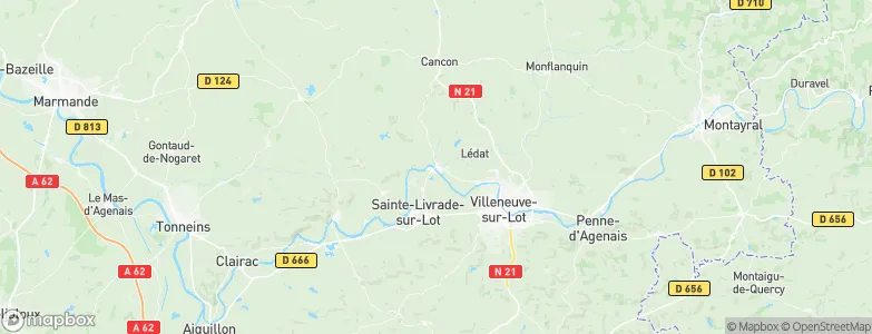 Casseneuil, France Map