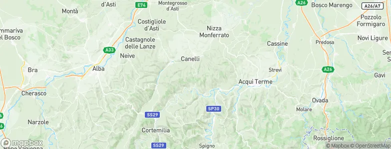Cassinasco, Italy Map