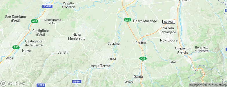 Cassine, Italy Map