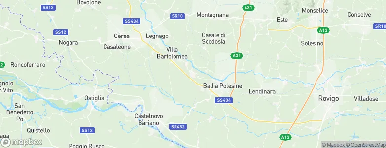 Castagnaro, Italy Map