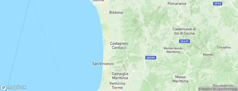 Castagneto Carducci, Italy Map