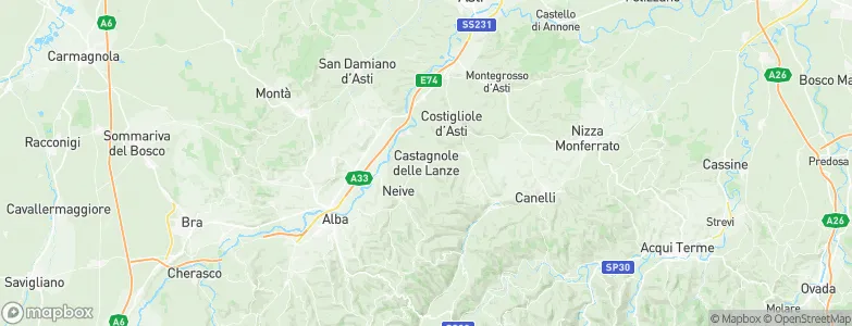 Castagnole delle Lanze, Italy Map